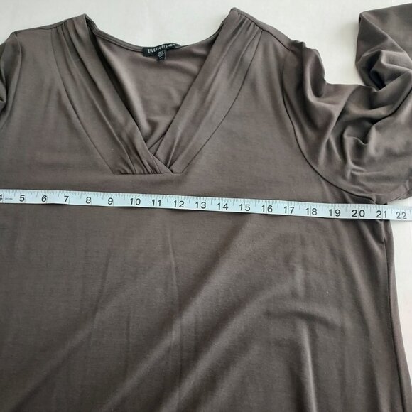 Eileen Fisher Brown Midi Dress - Picture 3 of 9